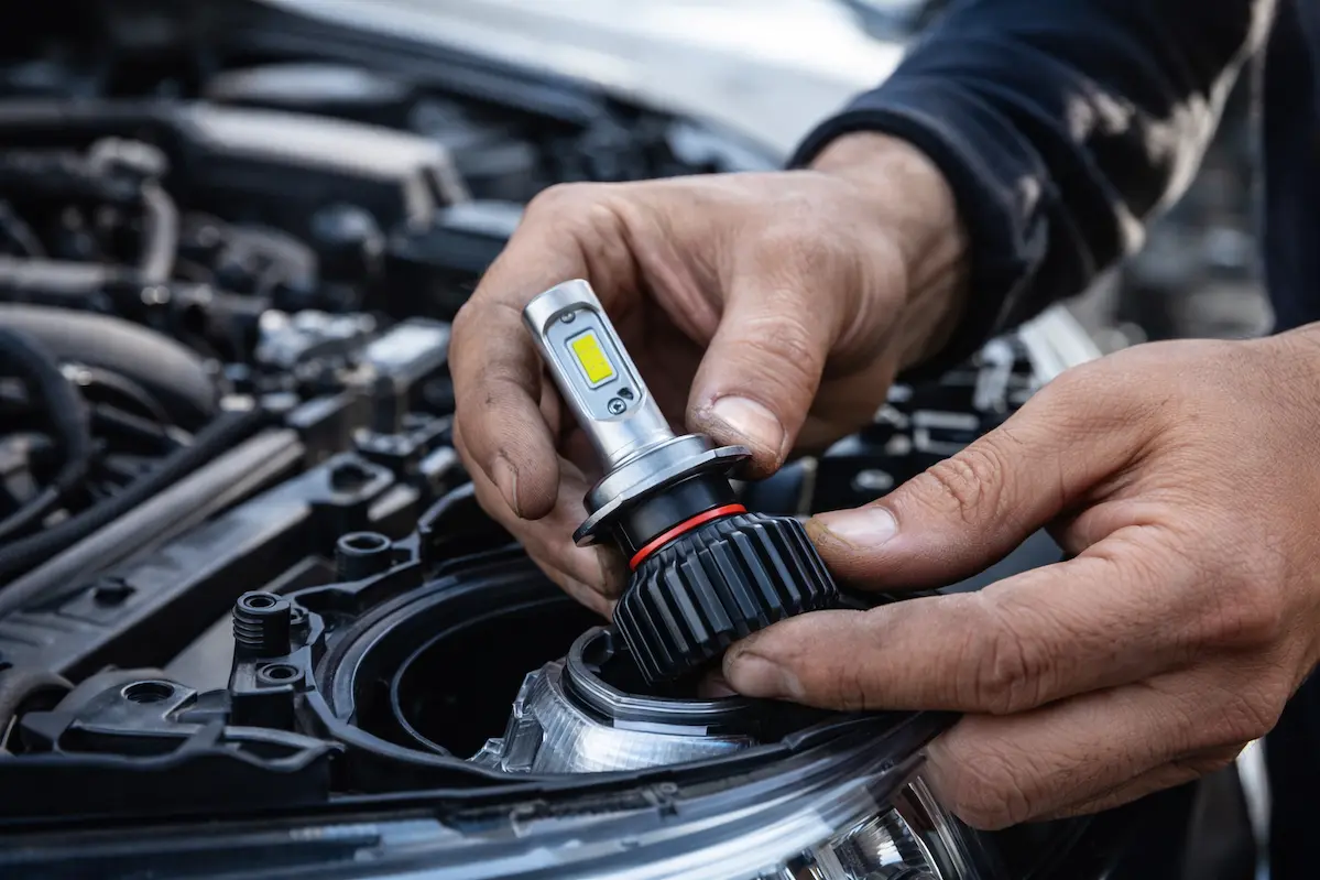 نصب آسان هدلایت D300 روی کاسه چراغ پراید ۱۳۱